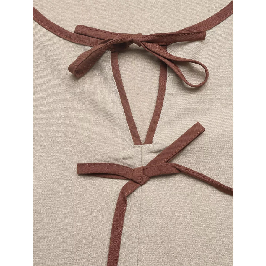 Bow Front Ruffle Hem Blouse Apparel and Accessories