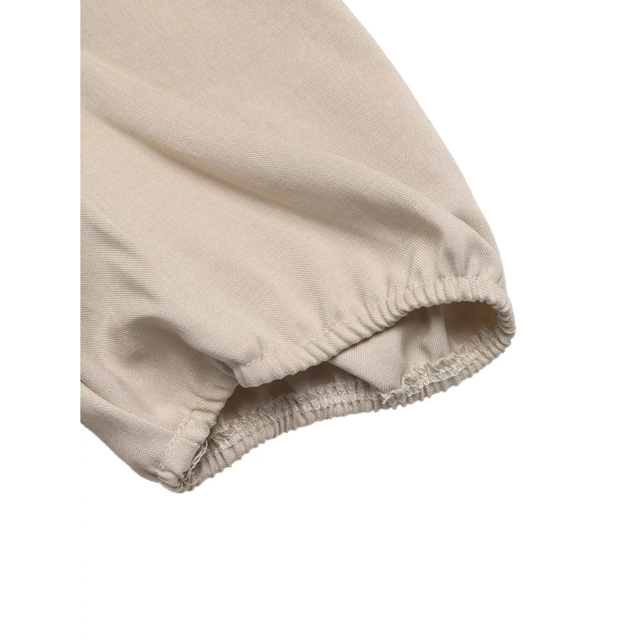 Bow Front Ruffle Hem Blouse Apparel and Accessories