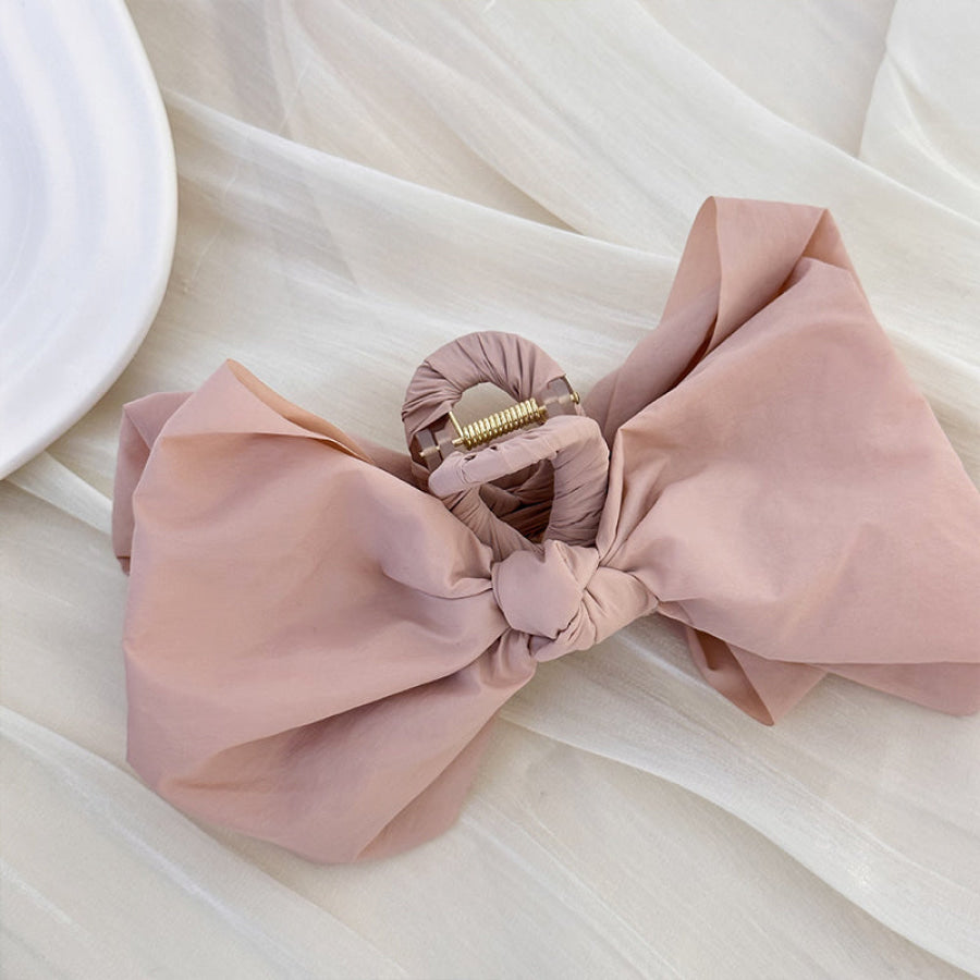 Bow Hair Claw Clip Dusty Pink / One Size Apparel and Accessories