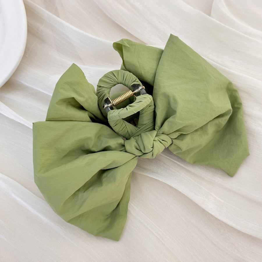 Bow Hair Claw Clip Matcha Green / One Size Apparel and Accessories