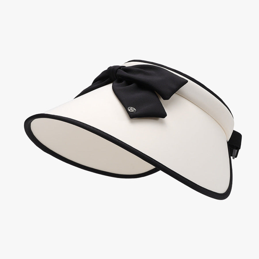 Bow Ice Silk Sun Hat Ivory / One Size Apparel and Accessories