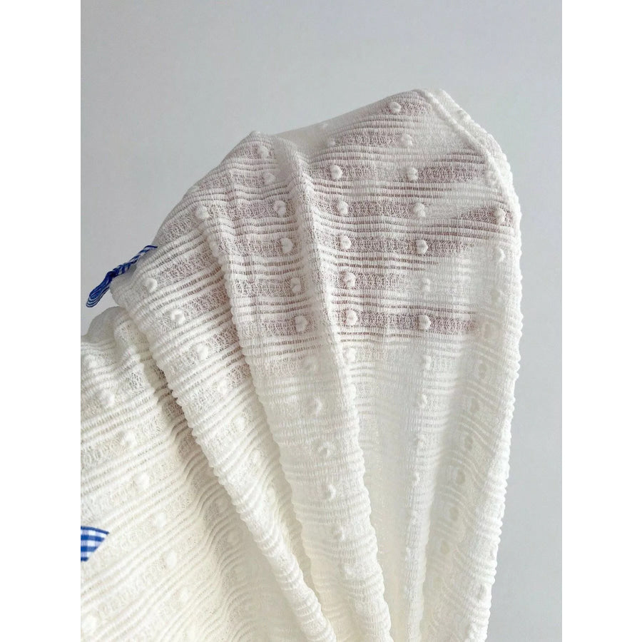 Bow Lace Detail V-Neck T-Shirt Apparel and Accessories