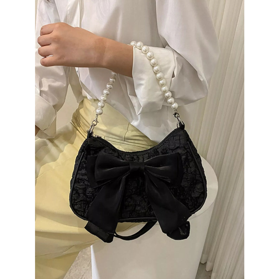 Bow Pearl Chain Crossbody Bag Apparel and Accessories