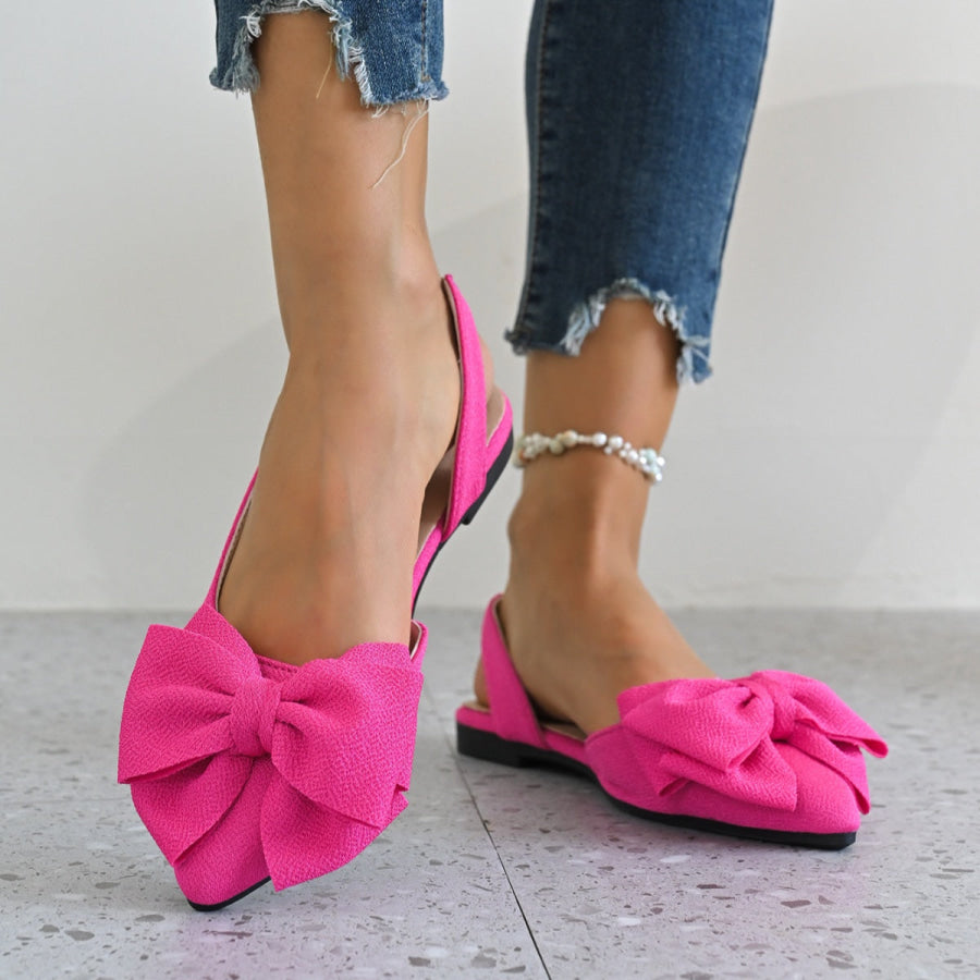 Bow Point Toe Slingback Sandals Apparel and Accessories