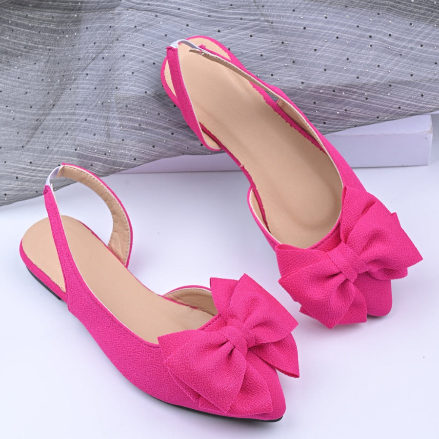 Bow Point Toe Slingback Sandals Apparel and Accessories