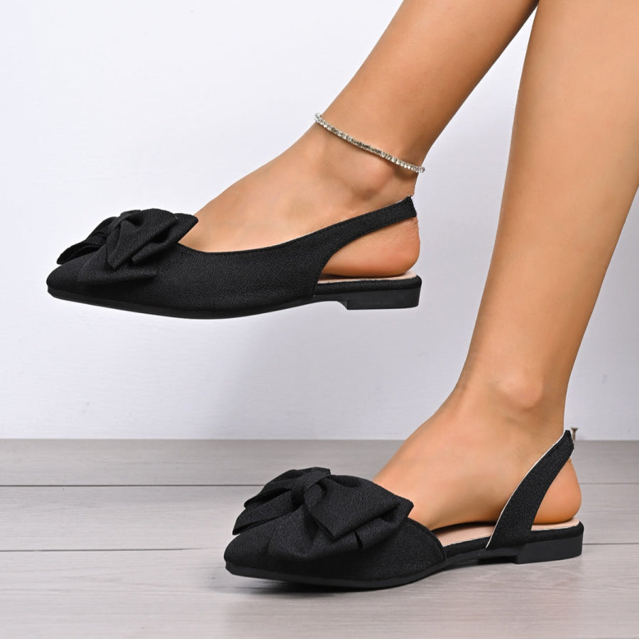 Bow Point Toe Slingback Sandals Apparel and Accessories
