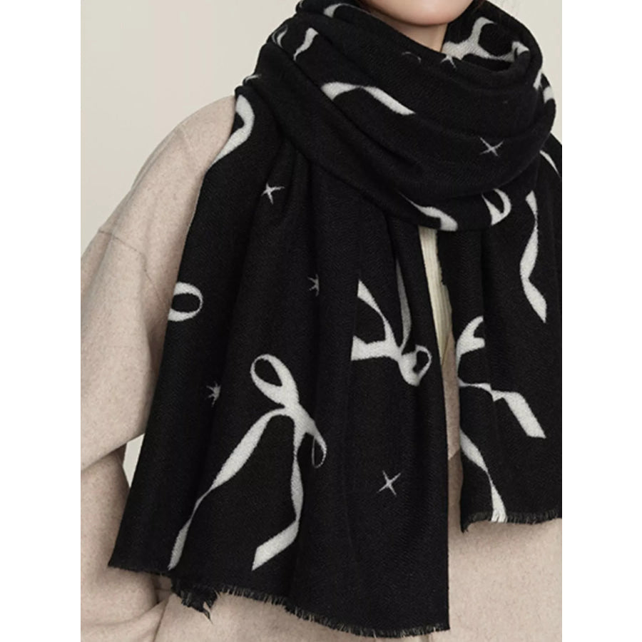 Bow Print Lightweight Scarf Apparel and Accessories
