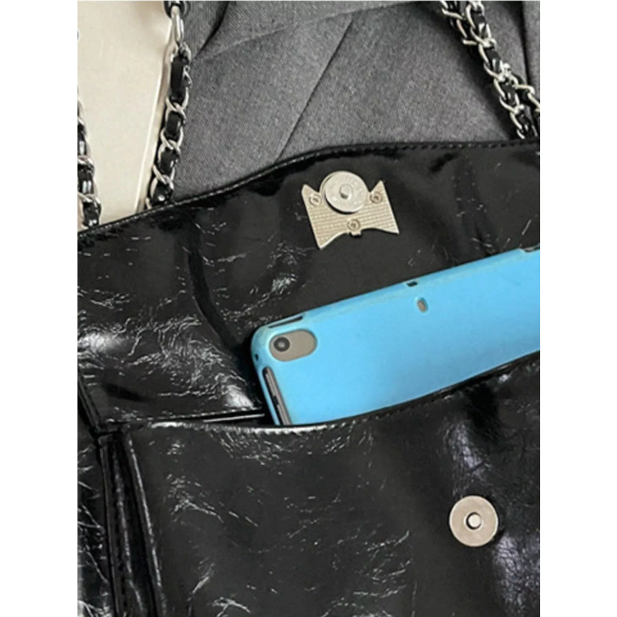 Bow PU Leather Shoulder Bag Apparel and Accessories