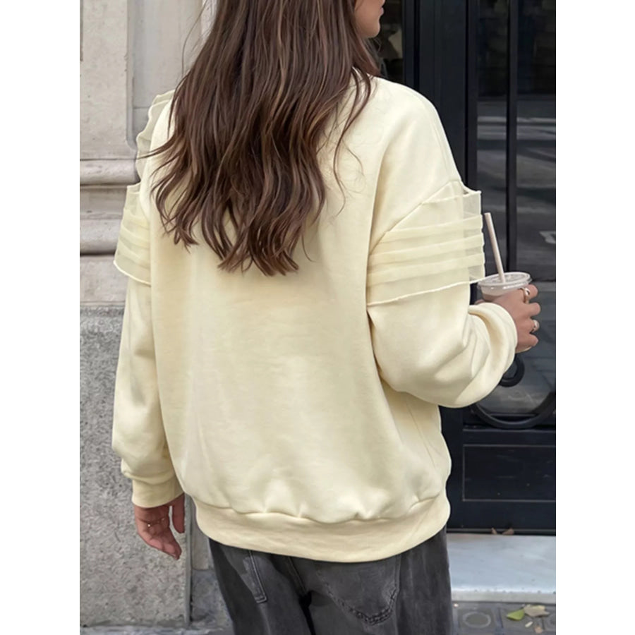 Bow Round Neck Long Sleeve Sweatshirt Apparel and Accessories