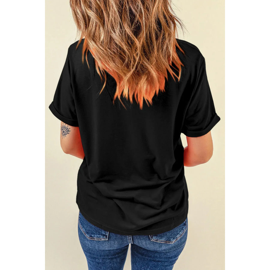 Bow Round Neck Short Sleeve T-Shirt Apparel and Accessories