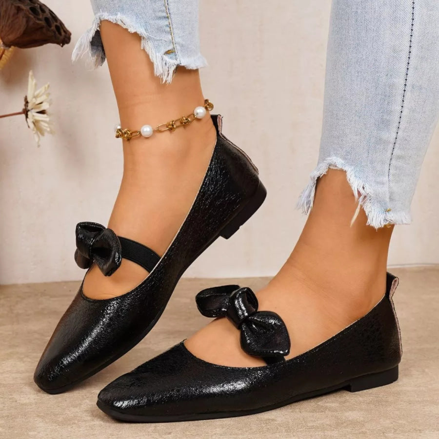 Bow Square Toe Slip-Ons Apparel and Accessories