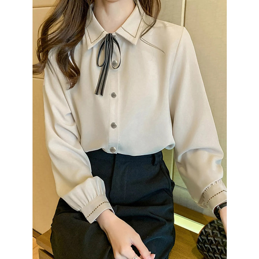 Bow Tie Long-Sleeve Shirt Apparel and Accessories