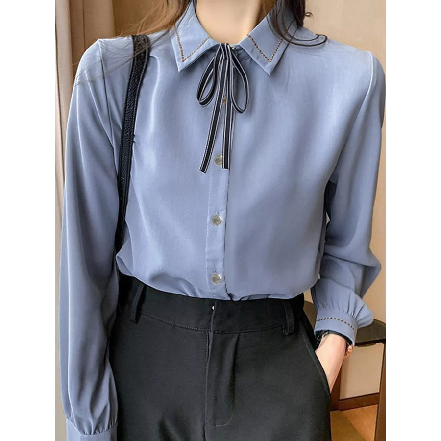 Bow Tie Long-Sleeve Shirt Apparel and Accessories