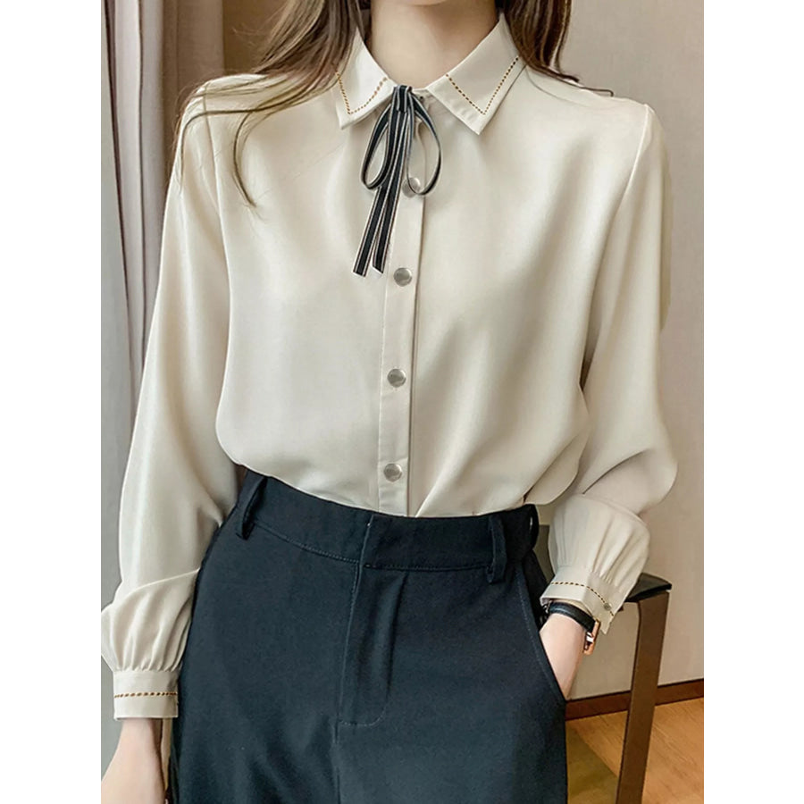Bow Tie Long-Sleeve Shirt Apparel and Accessories