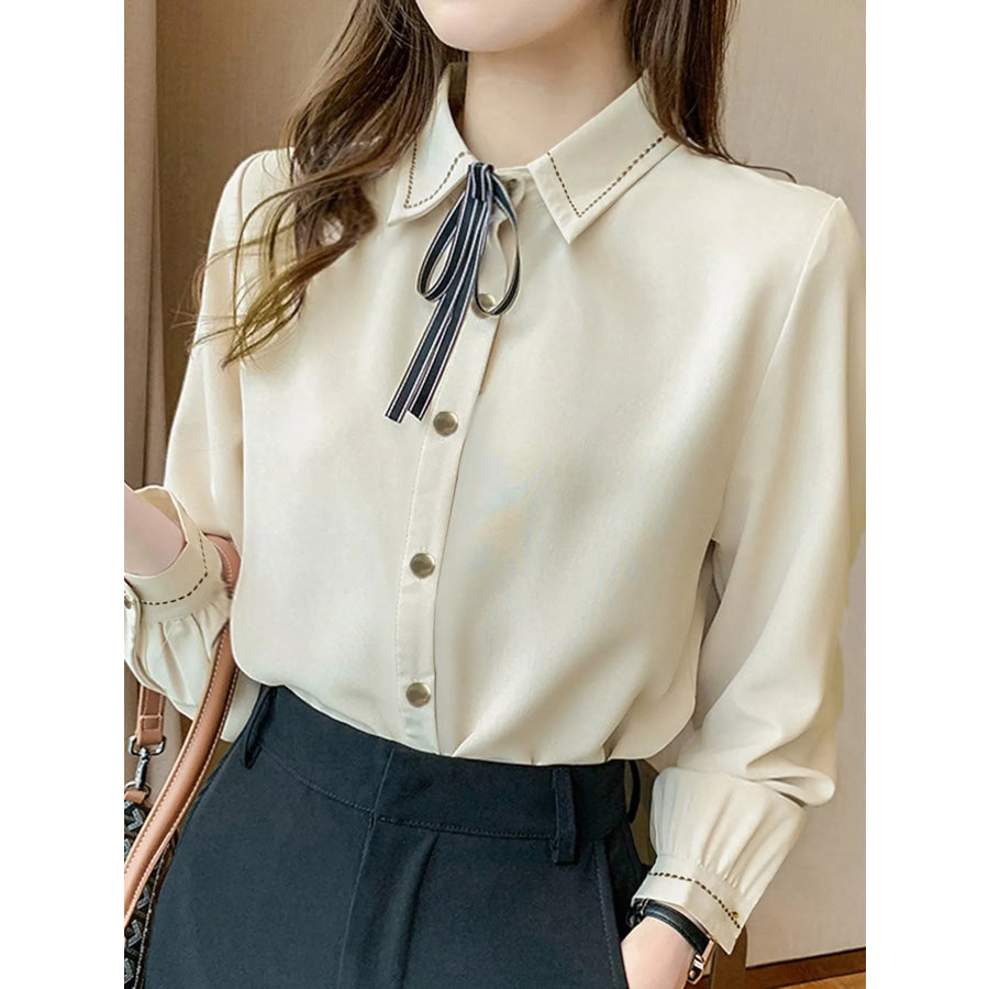 Bow Tie Long-Sleeve Shirt Apparel and Accessories