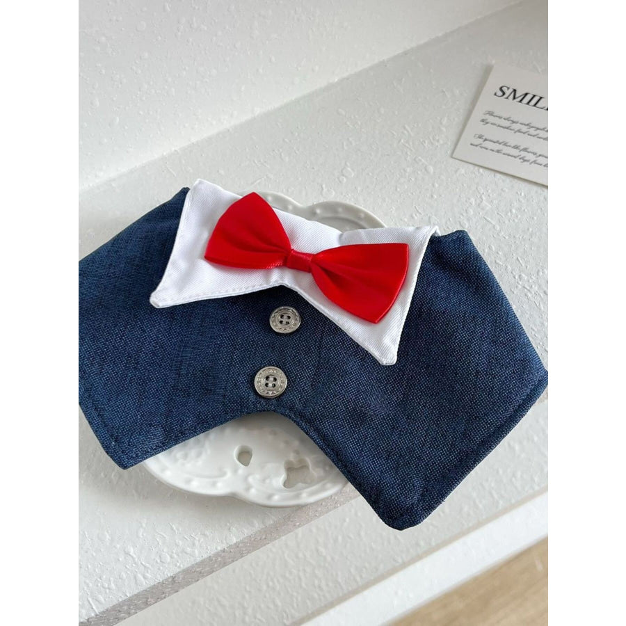 Bow Tie Pet Tuxedo Grey Bow Tie / S Apparel and Accessories