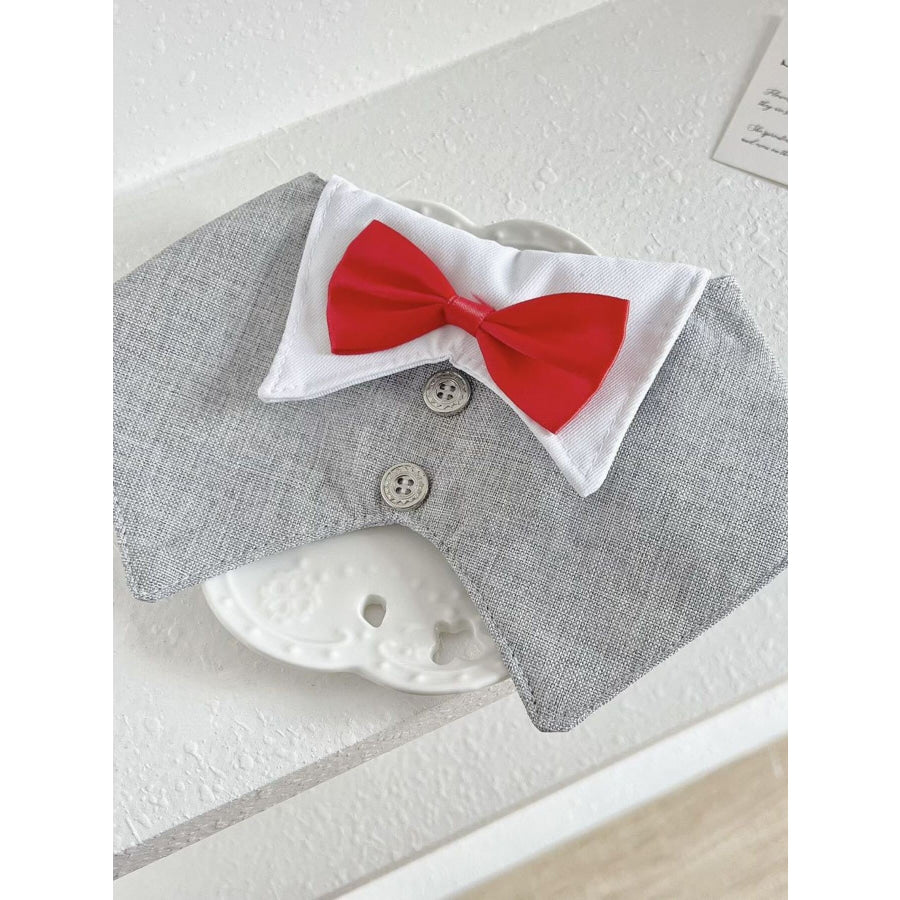 Bow Tie Pet Tuxedo Red Bow Tie / S Apparel and Accessories