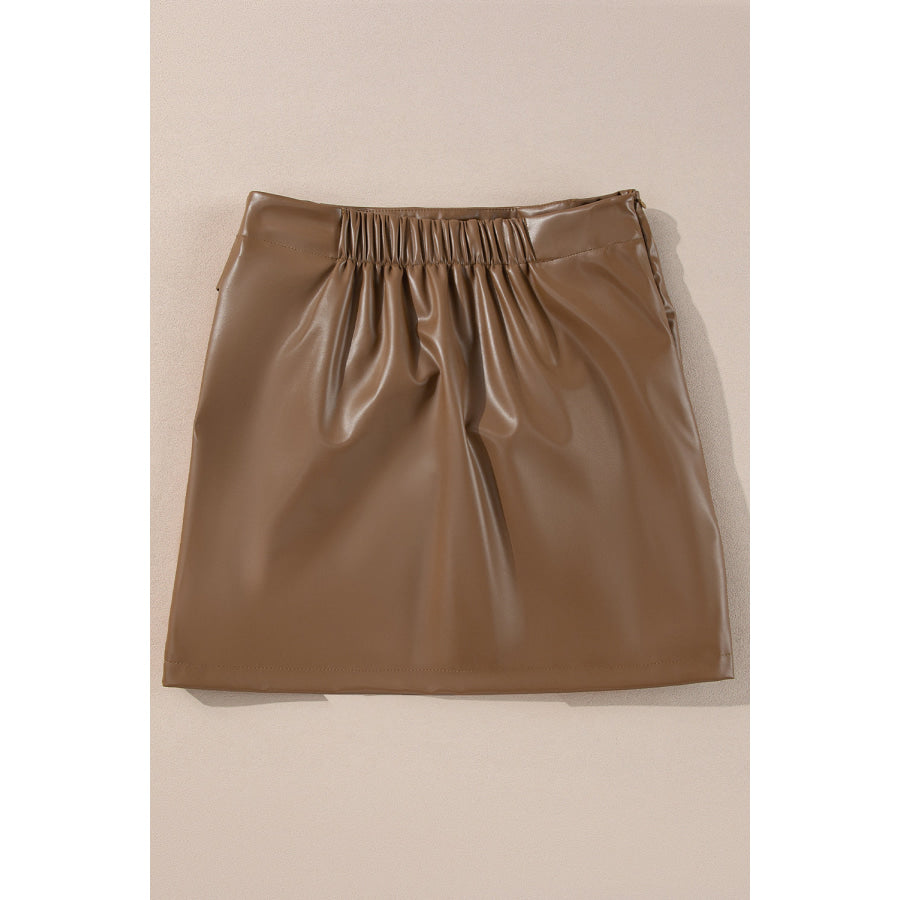 Bowknot Elastic Waist Mini Skirt Apparel and Accessories