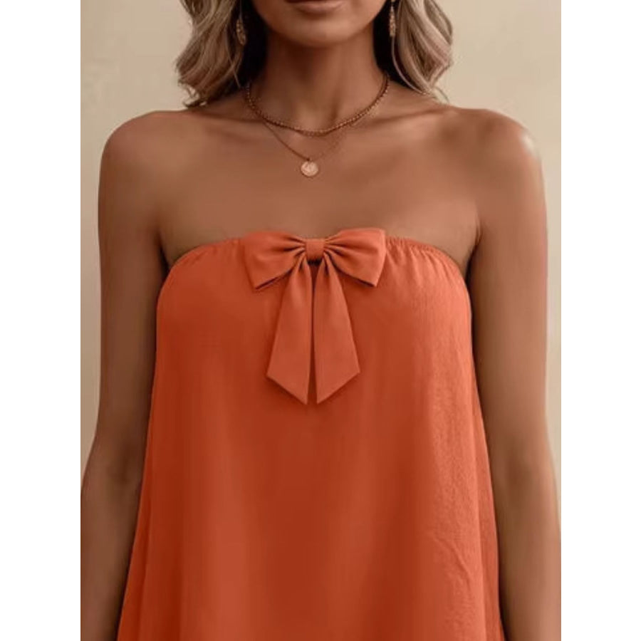 Bowknot Tube Top & Shorts Set Apparel and Accessories