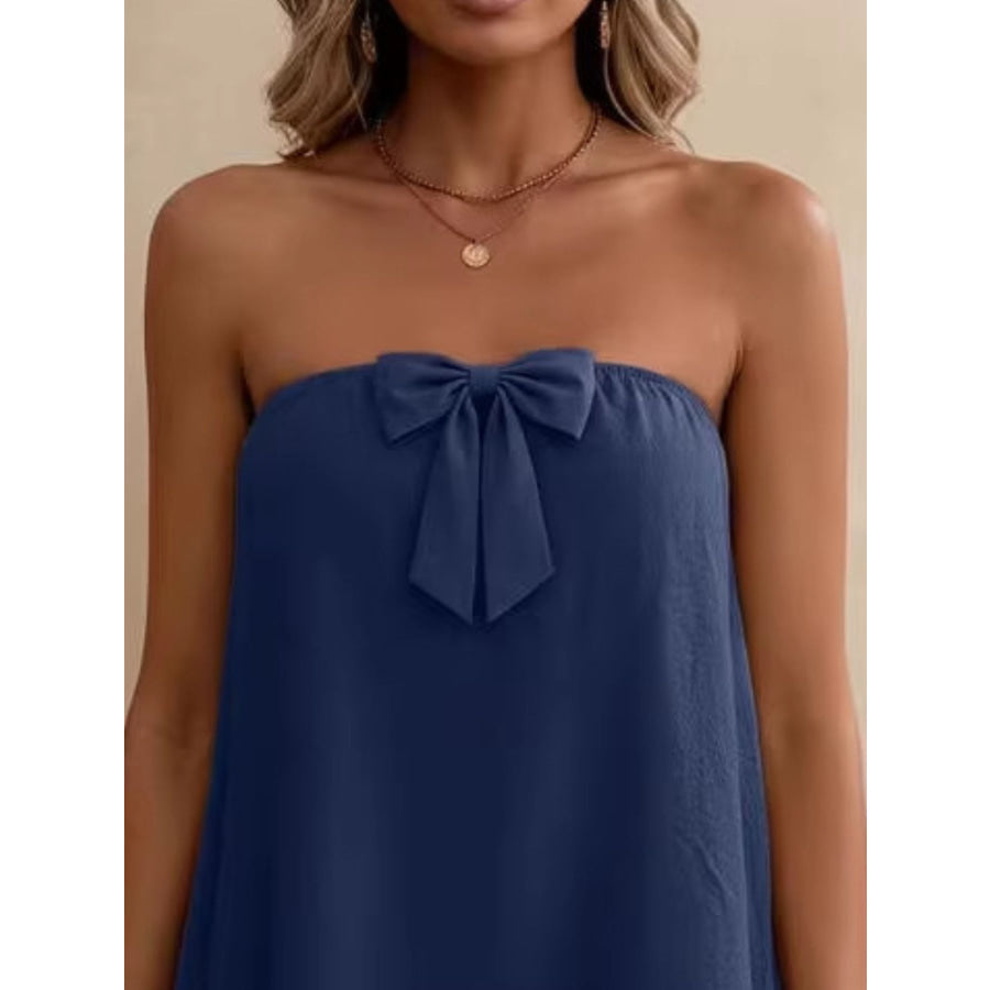 Bowknot Tube Top & Shorts Set Apparel and Accessories
