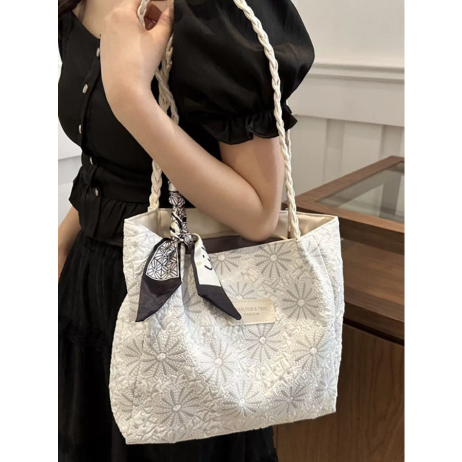 Braided Handle Tote Bag Apparel and Accessories