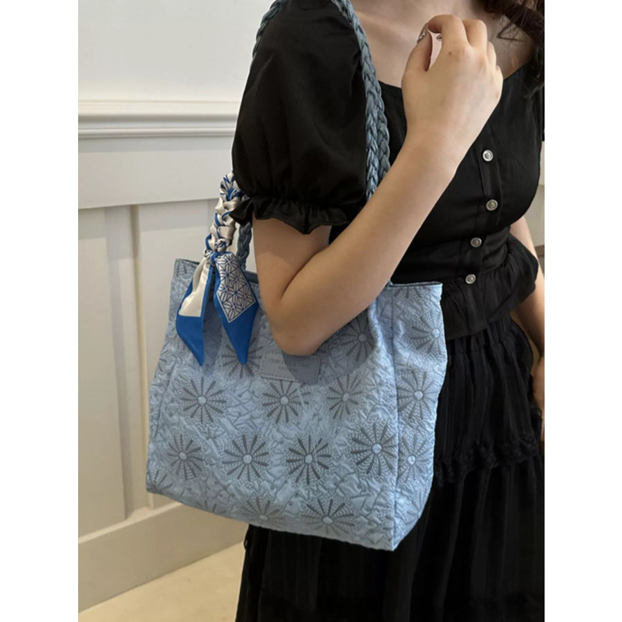 Braided Handle Tote Bag Apparel and Accessories