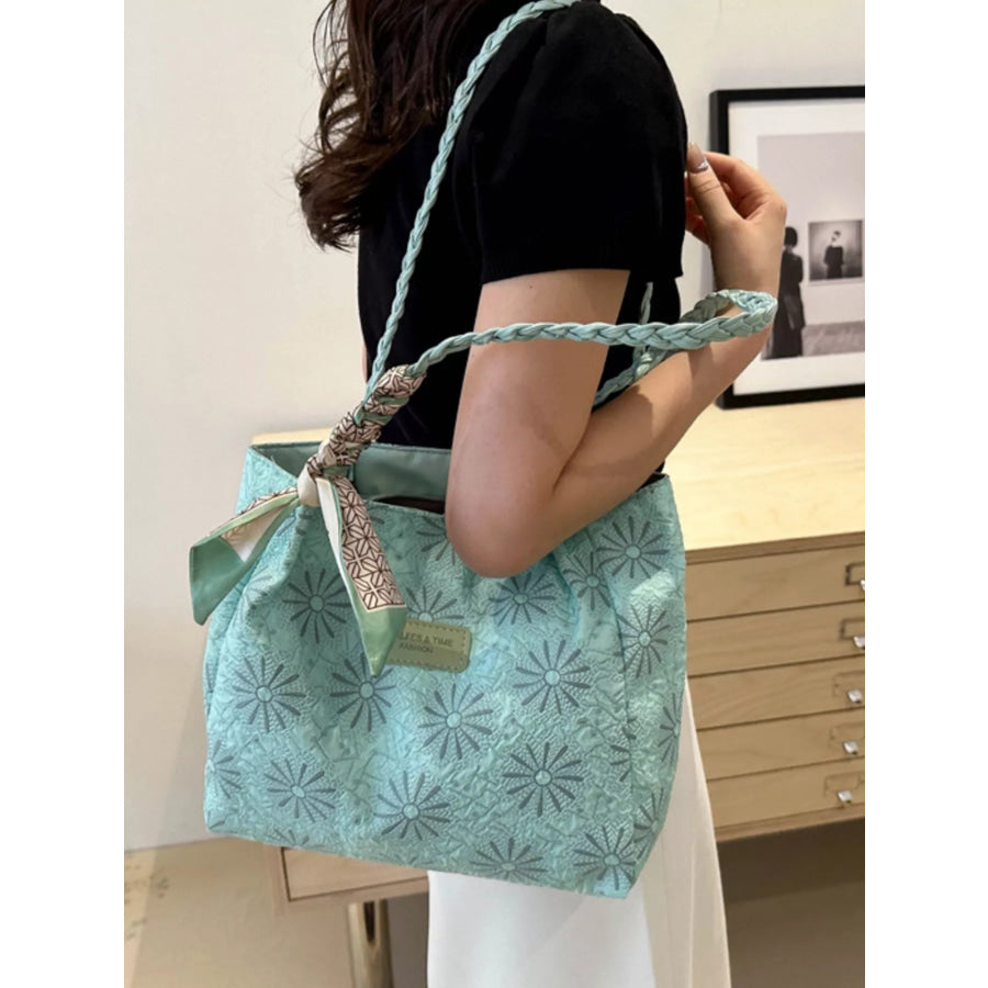 Braided Handle Tote Bag Apparel and Accessories