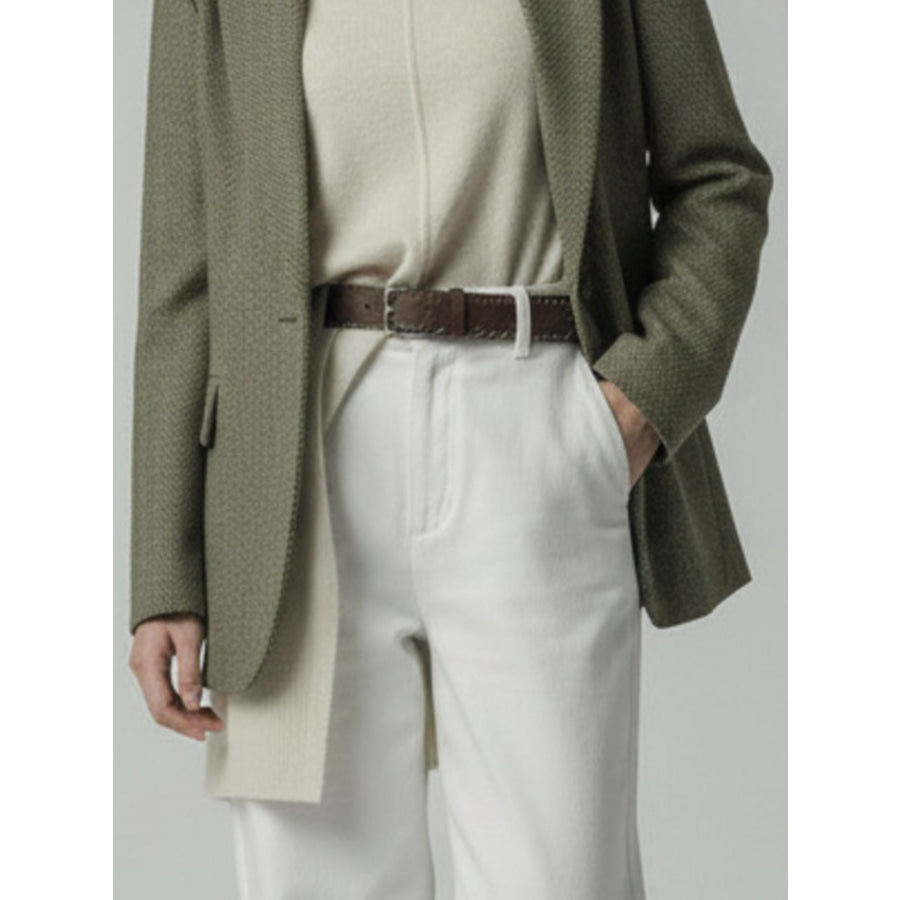 Braided Skinny Belt Coffee Brown / One Size Apparel and Accessories