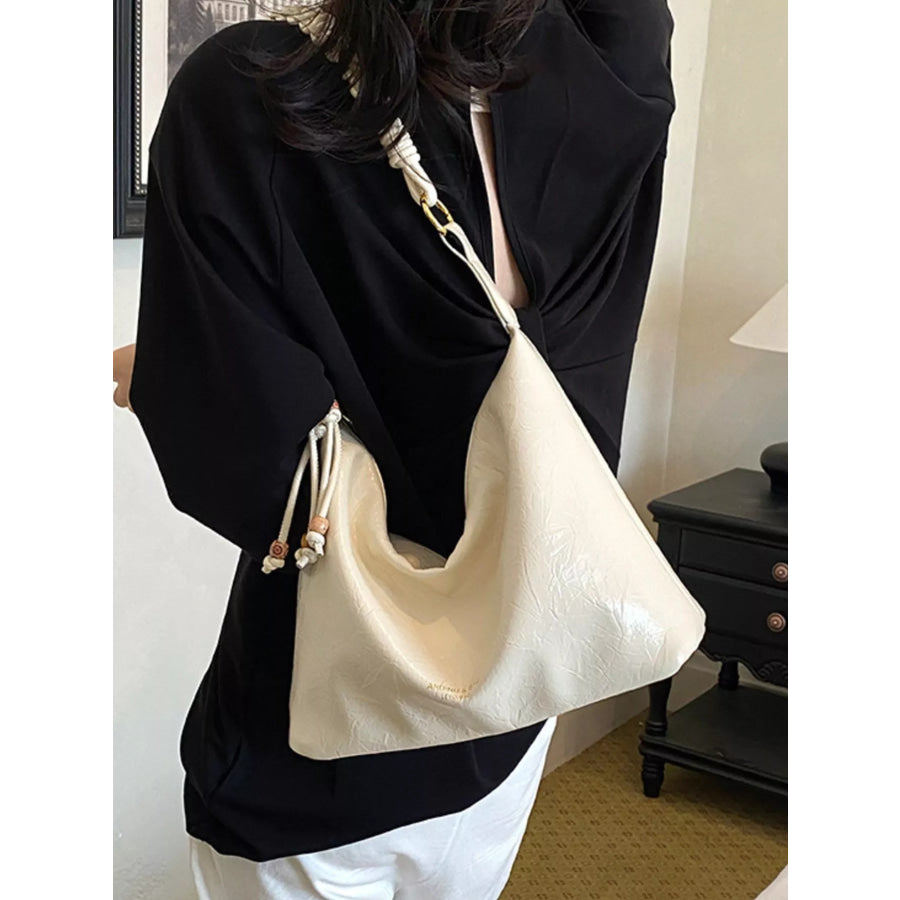Braided Strap Shoulder Bag Off-white / onesize Apparel and Accessories