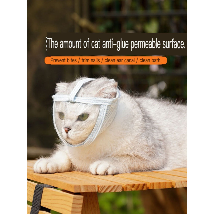 Breathable Anti-Bite Cat Mask Transparent / S Apparel and Accessories