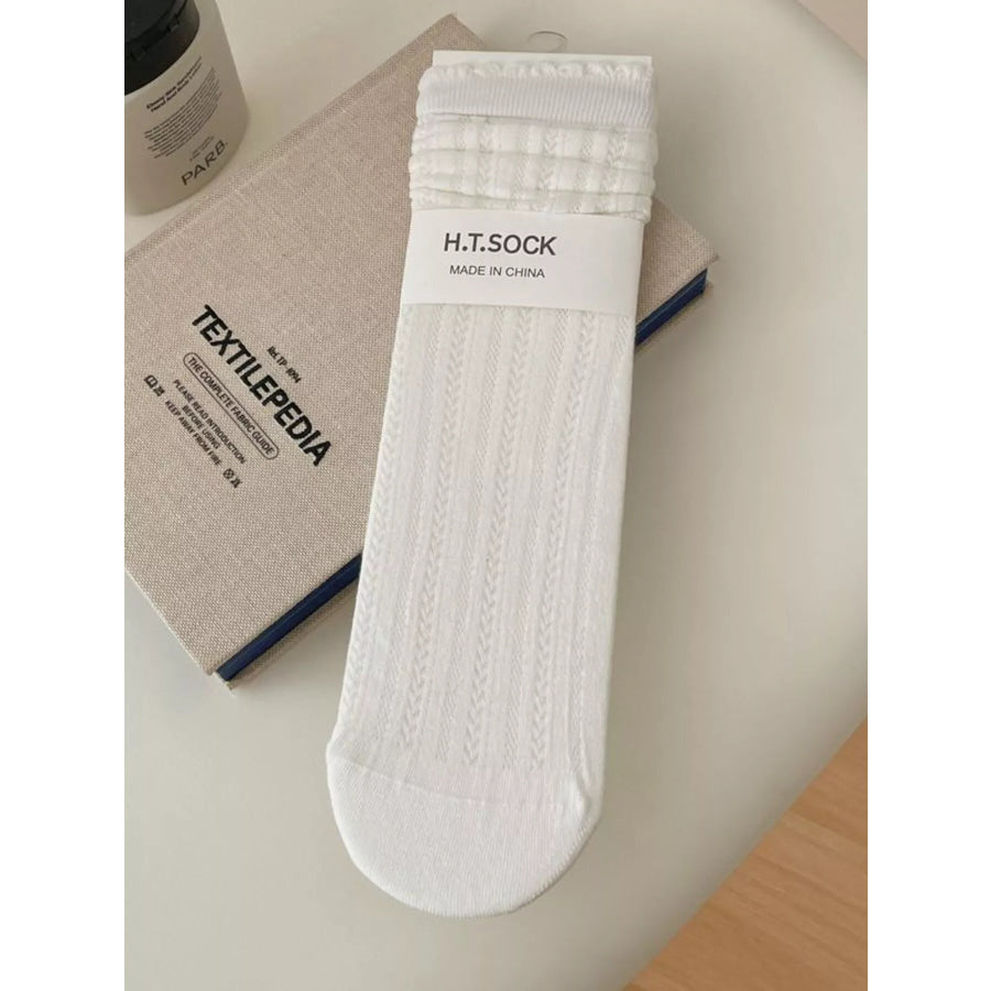 Breathable Crew Socks White / One Size Apparel and Accessories