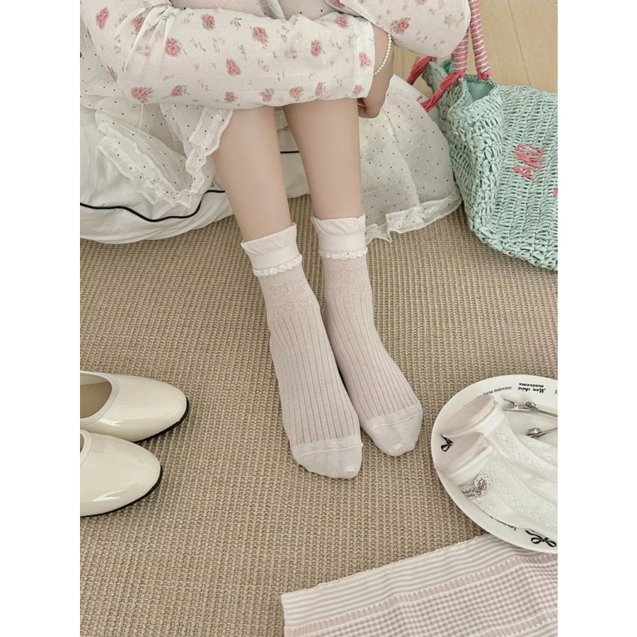 Breathable Knit Crew Socks Apparel and Accessories