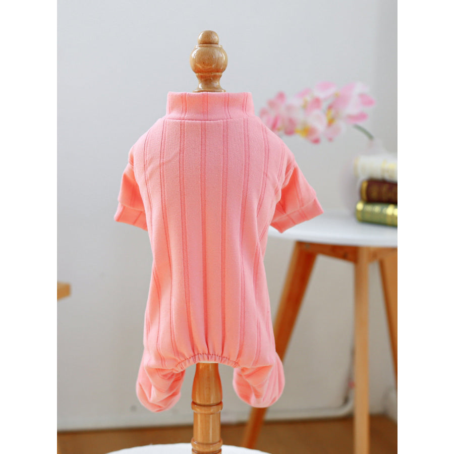 Breathable Knitted Pet Jumpsuits Blush Pink / XS Apparel and Accessories