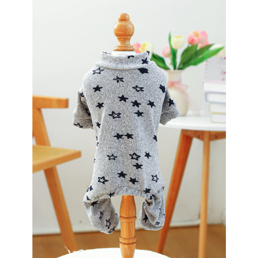 Breathable Knitted Pet Jumpsuits Gray Star / XS Apparel and Accessories