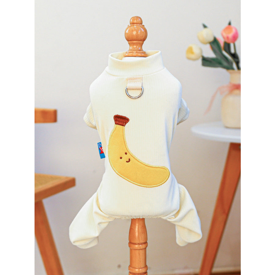 Breathable Knitted Pet Jumpsuits Ivory Banana / XS Apparel and Accessories