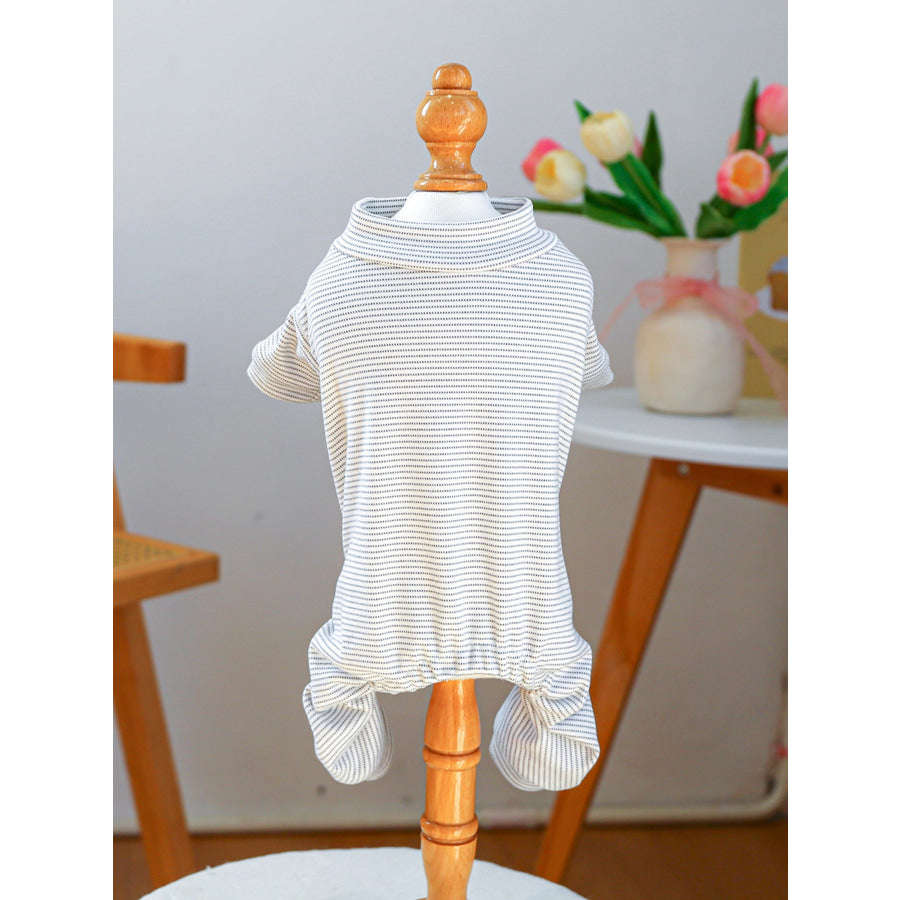 Breathable Knitted Pet Jumpsuits Thin Black Striped / XS Apparel and Accessories