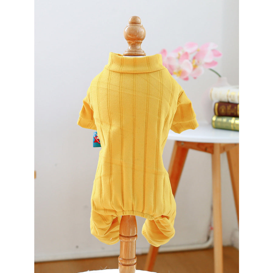 Breathable Knitted Pet Jumpsuits Yellow Bear + Bow / XS Apparel and Accessories