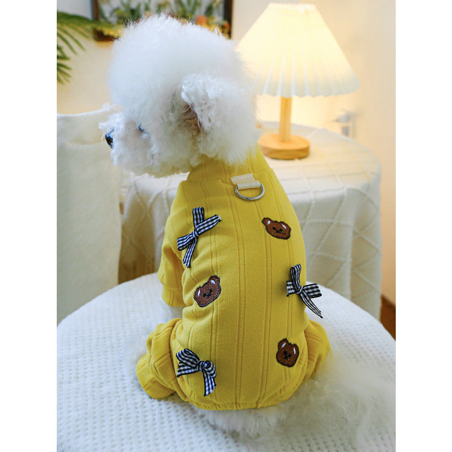 Breathable Knitted Pet Jumpsuits Yellow / XS Apparel and Accessories