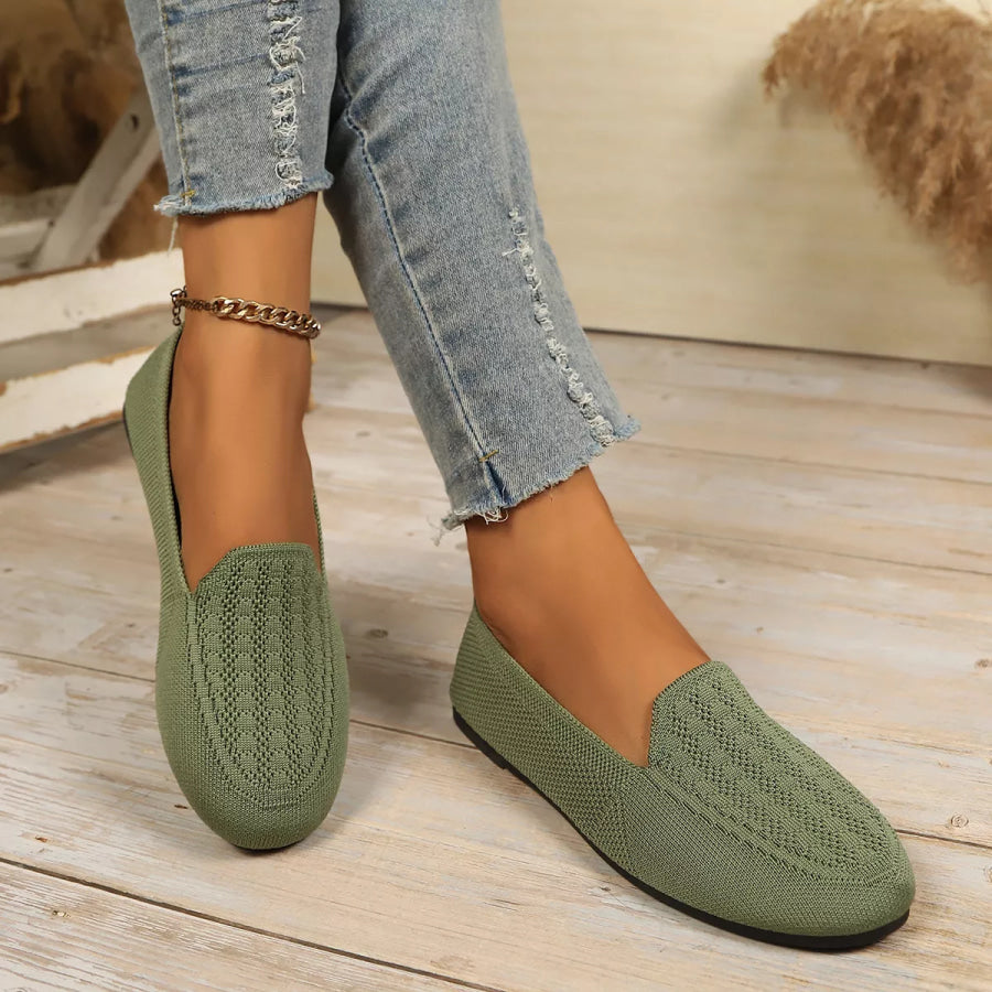 Breathable Knitted Slip-Ons Apparel and Accessories