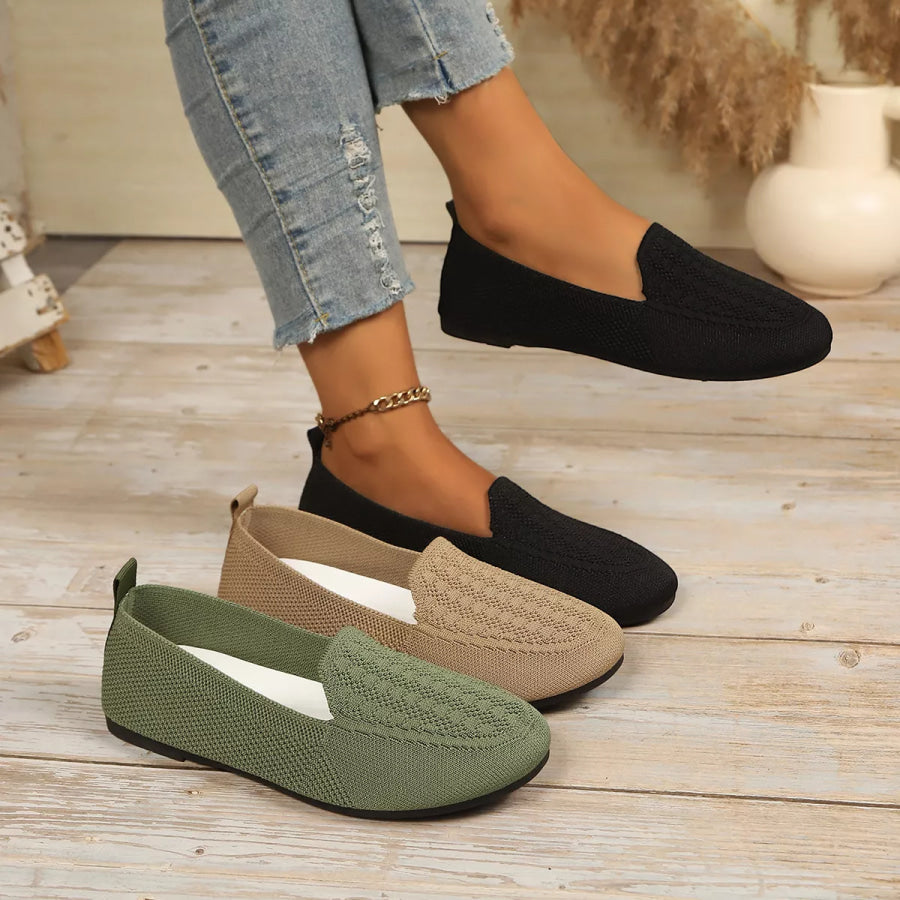 Breathable Knitted Slip-Ons Apparel and Accessories