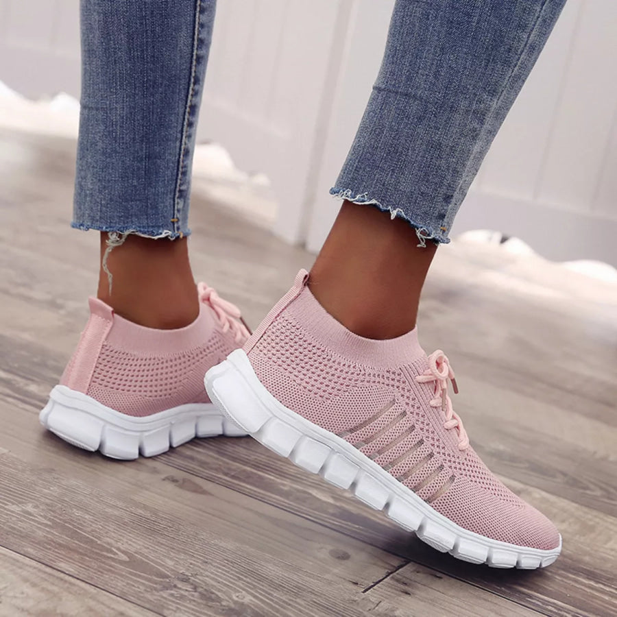 Breathable Mesh Lace-Up Athletic Apparel and Accessories