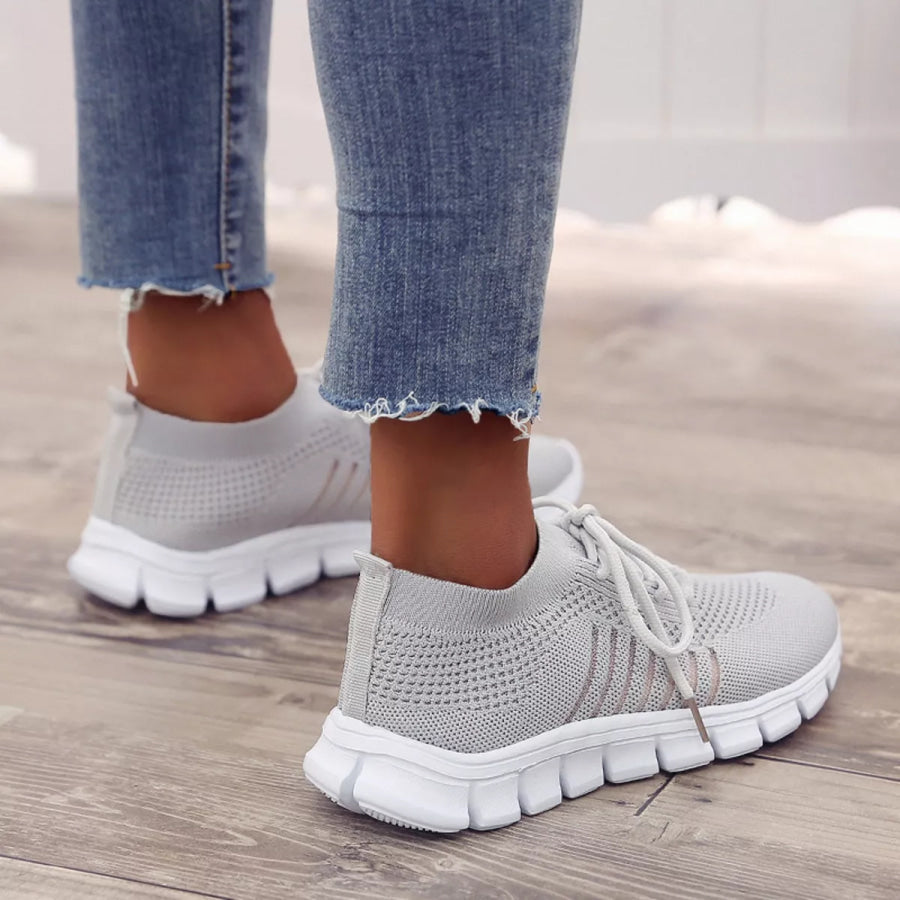 Breathable Mesh Lace-Up Athletic Apparel and Accessories