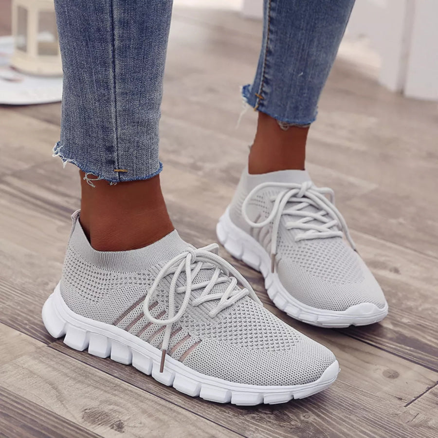Breathable Mesh Lace-Up Athletic Apparel and Accessories
