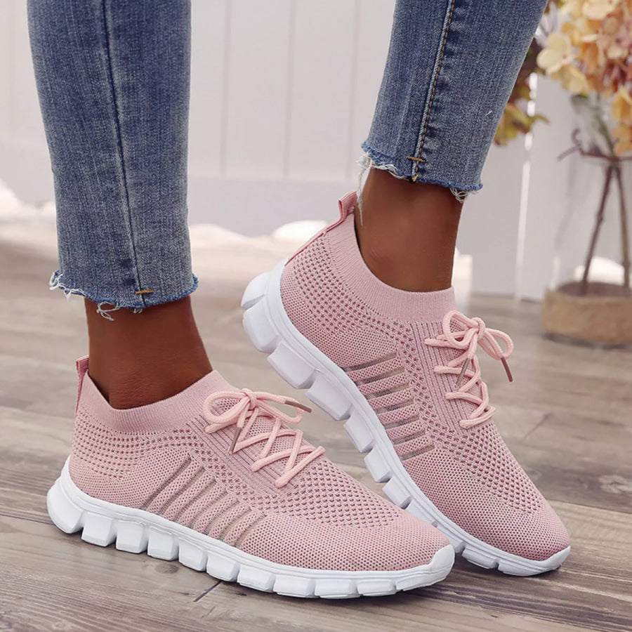 Breathable Mesh Lace-Up Athletic Pink / 35 Apparel and Accessories