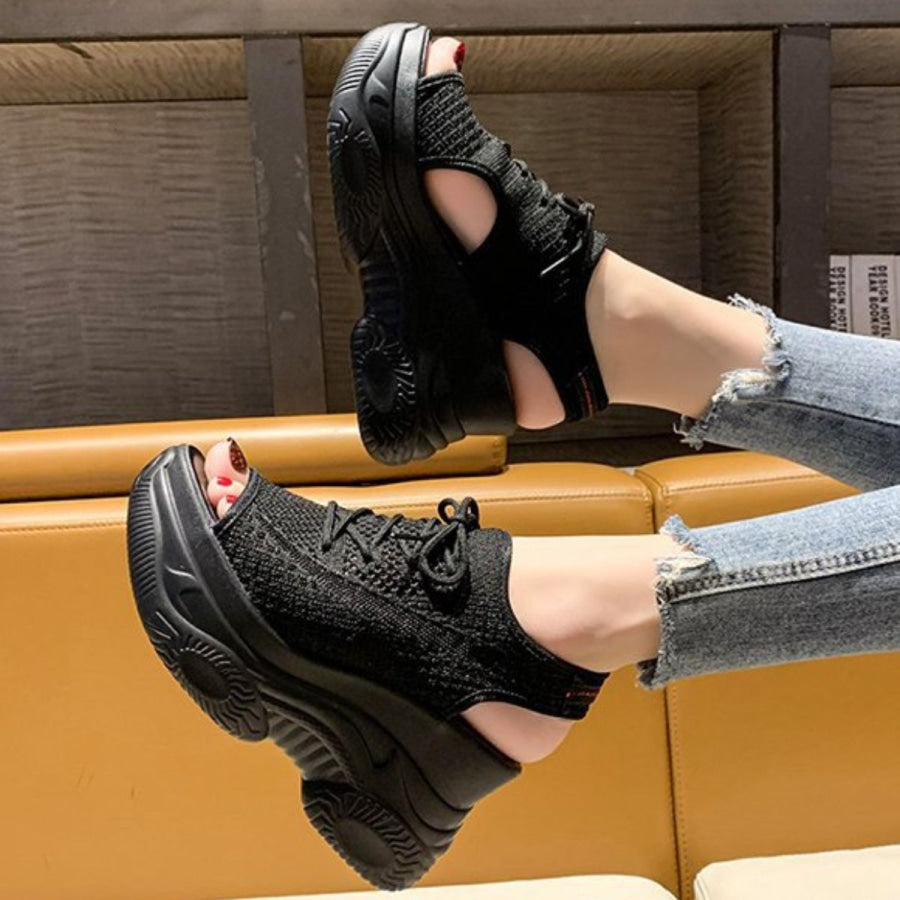 Breathable Mesh Platform Sandals Apparel and Accessories