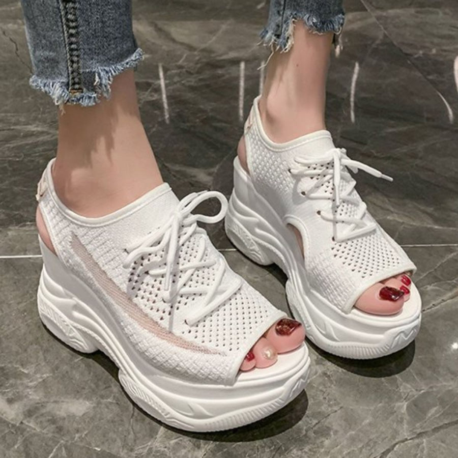 Breathable Mesh Platform Sandals Apparel and Accessories
