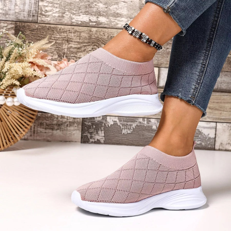 Breathable Mesh Round Toe Shoes Pink / 36 Apparel and Accessories