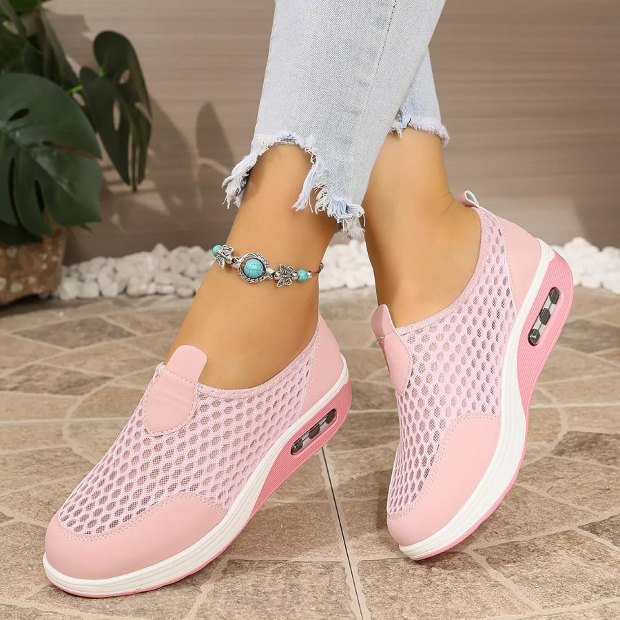 Breathable Mesh Wedge Slip-Ons Apparel and Accessories