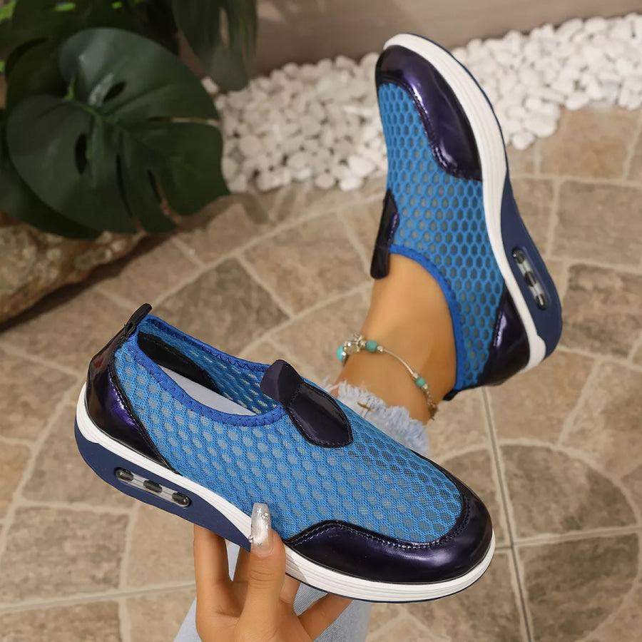 Breathable Mesh Wedge Slip-Ons Apparel and Accessories