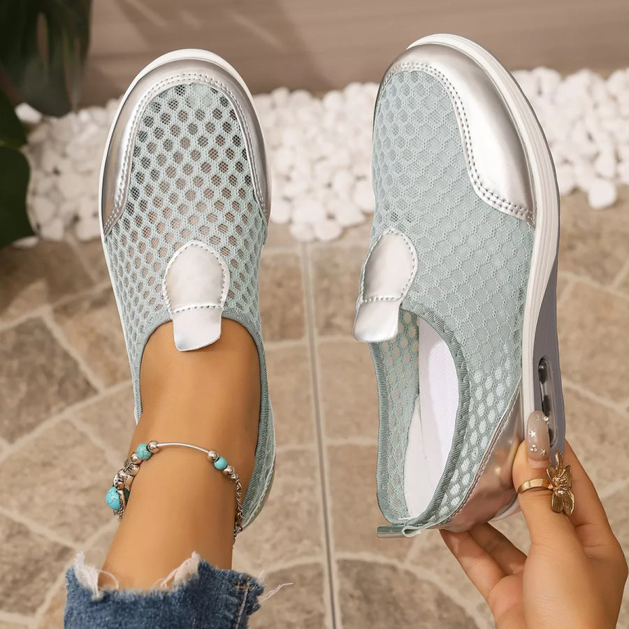Breathable Mesh Wedge Slip-Ons Apparel and Accessories